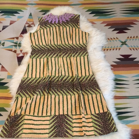 Handmade Tribal Vintage Dashiki Sheath Dress - Picture 4 of 7